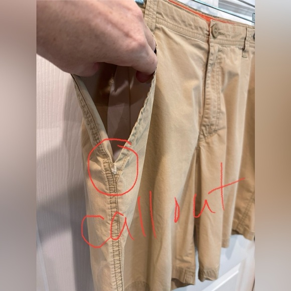 Columbia Washed Out Chino Shorts Men’s Size 40 10in. Inseam Outdoor Khaki Beige - Picture 4 of 7